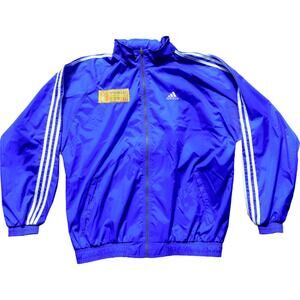 Women's World Cup 1999 Adidas Blue Large Windbreaker Jacket w Stuffed Hood